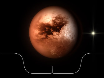 Light curve during Titan occultation event