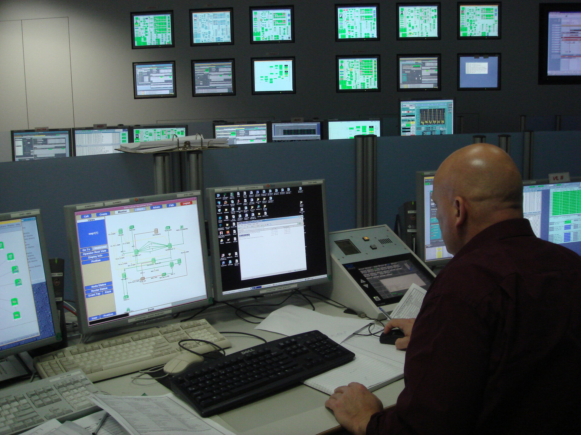 Engineers at work in ESOC's ESTRACK Control Centre