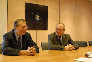 Laurens Jan Brinkhorst (left) and Jean-Jacques Dordain