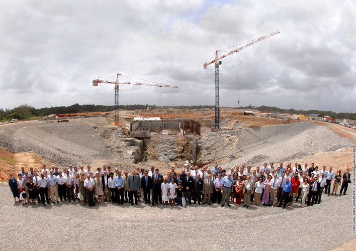 Opening of the Soyuz launch base construction site