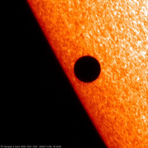 Hinode saw Mercury's transit in front of the Sun