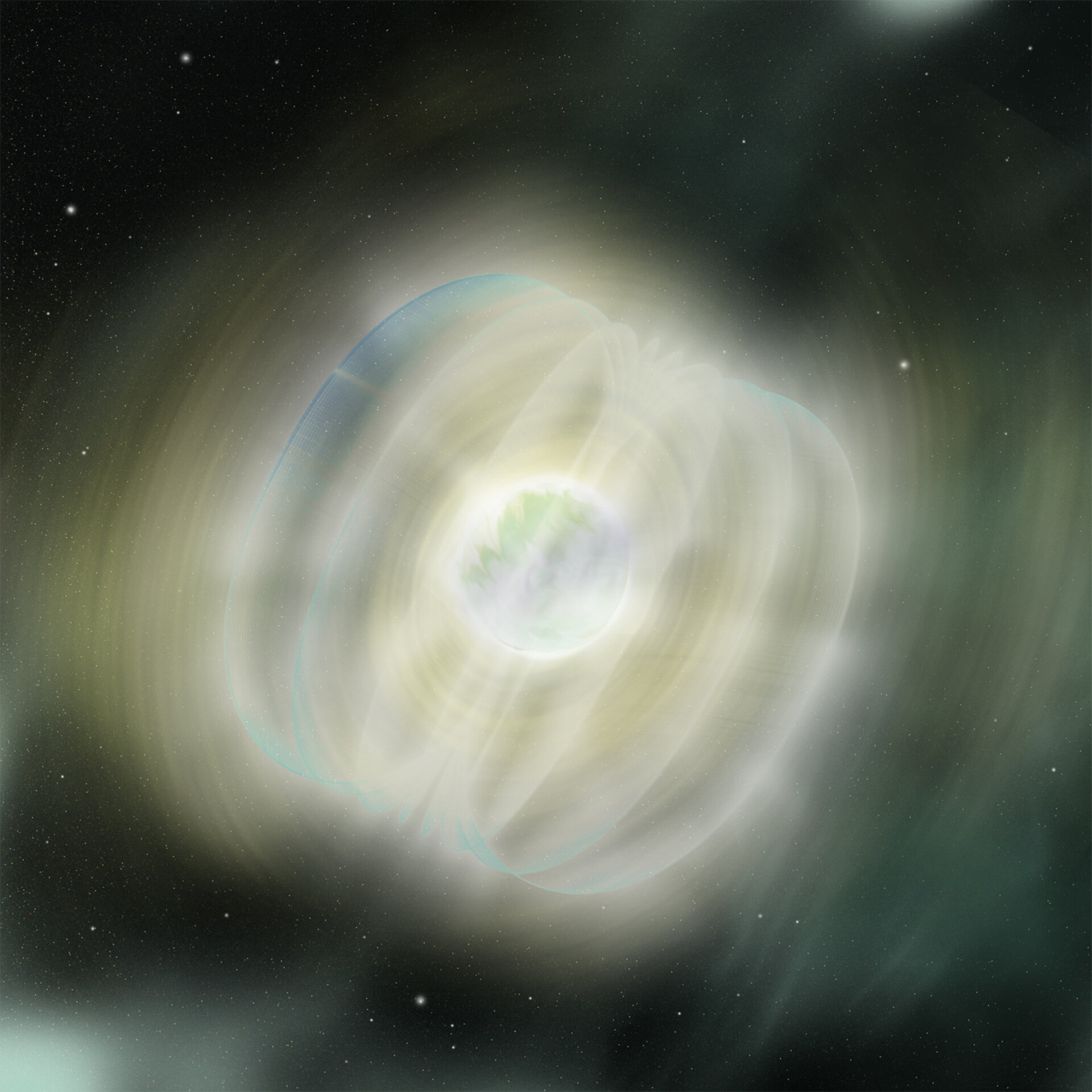 Recreación artística de una magnetar