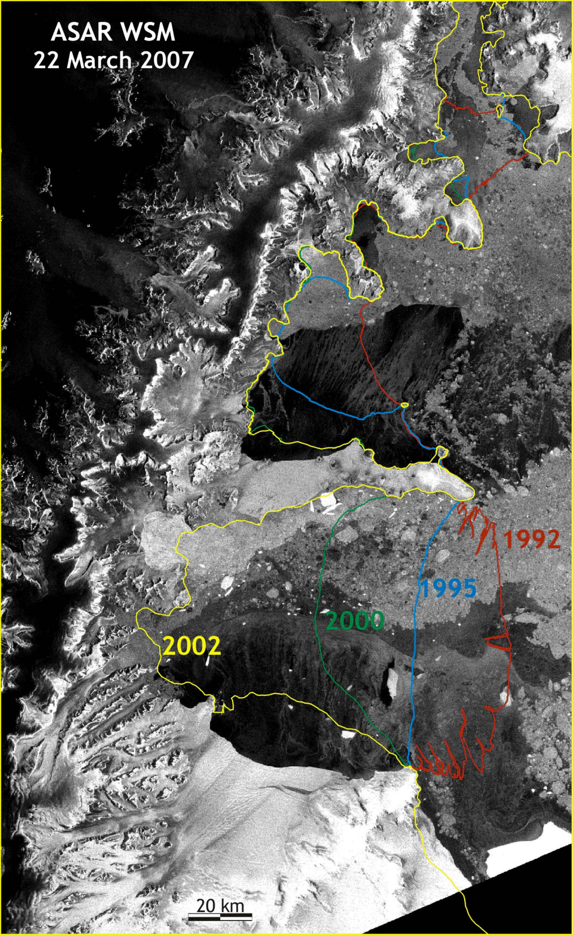 Envisat image of Larsen-B Ice shelf