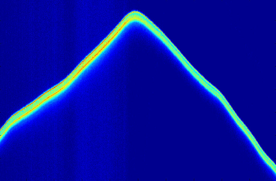 Illustration des données de la calotte glaciaire obtenues avec le radar aéroporté