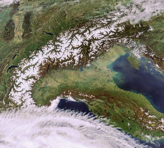 Envisat image of the Alps