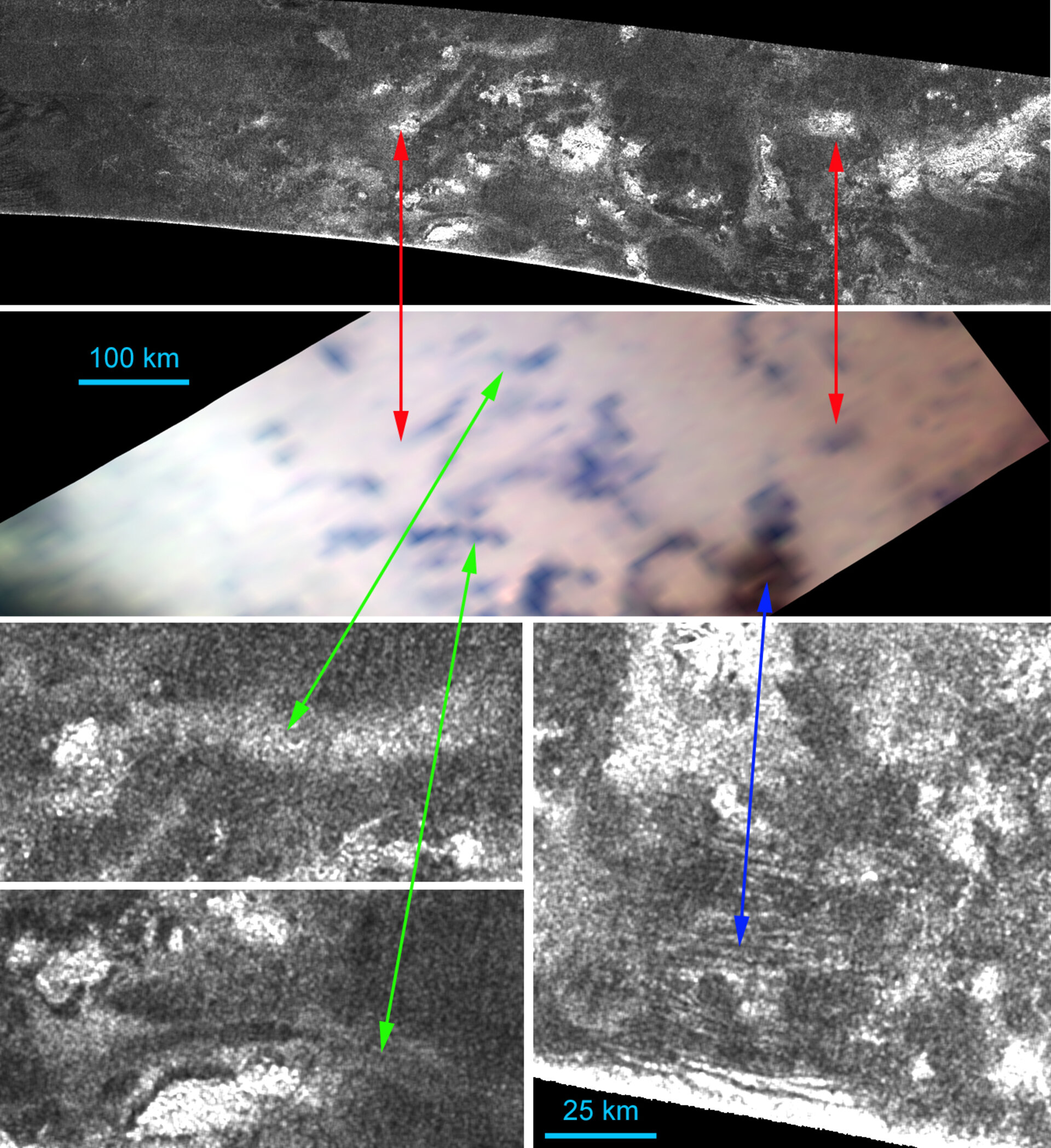 VIMS and radar surface correlation in a non-dune area of Titan