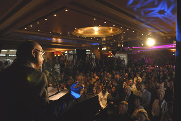 ESA’s Director General, Jean-Jacques Dordain, addresses the audience at Paris-Trocadéro