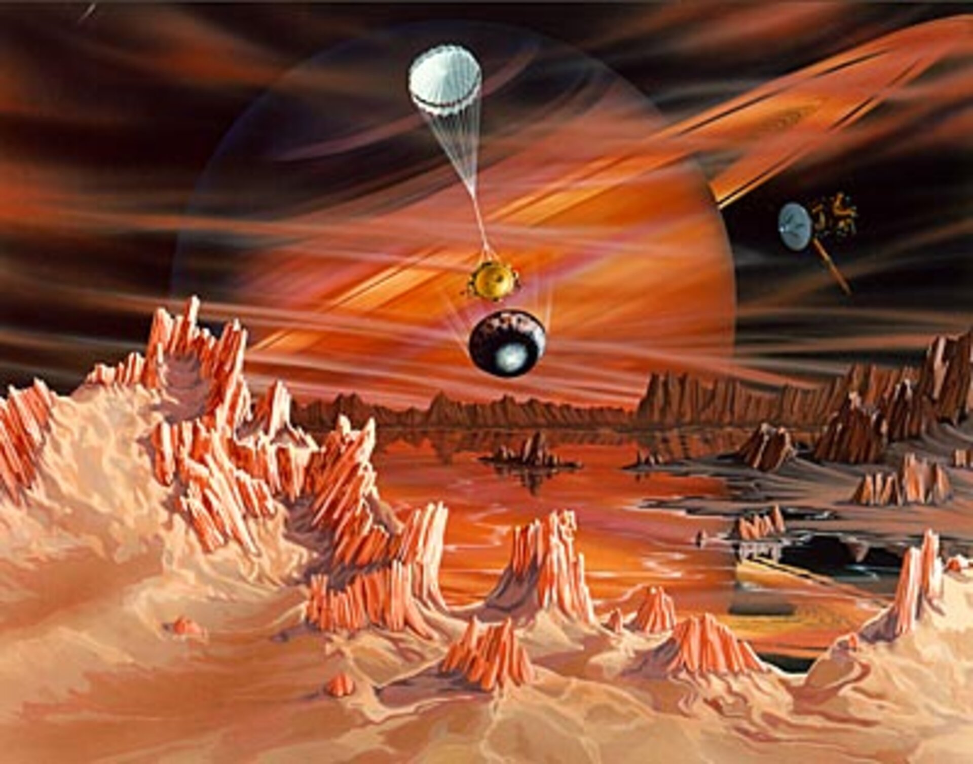 Winds on Titan - artist's impression