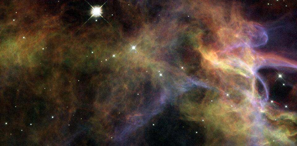 Close-up of the Veil Nebula showing its wispy structure