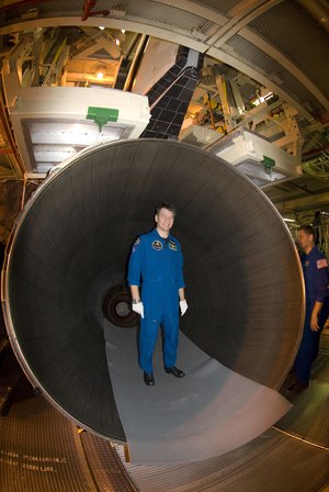 Paolo Nespoli during the STS-120 CEIT at NASA's Kennedy Space Center, 3 August 2007