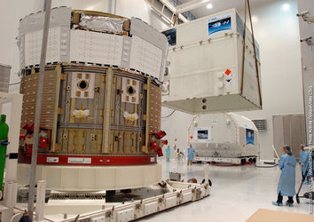 Unpacking ATV at the Spaceport in Kourou