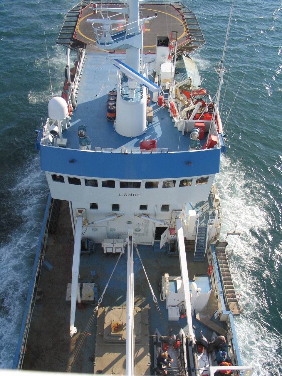 View of the ship taken from the mast