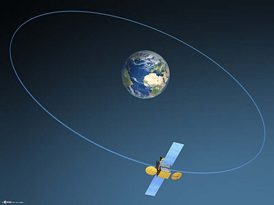 Artist's impression of small geostationary satellite