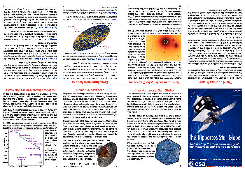 ESA Hipparcos The_Hipparcos_Star_Globe_Booklet