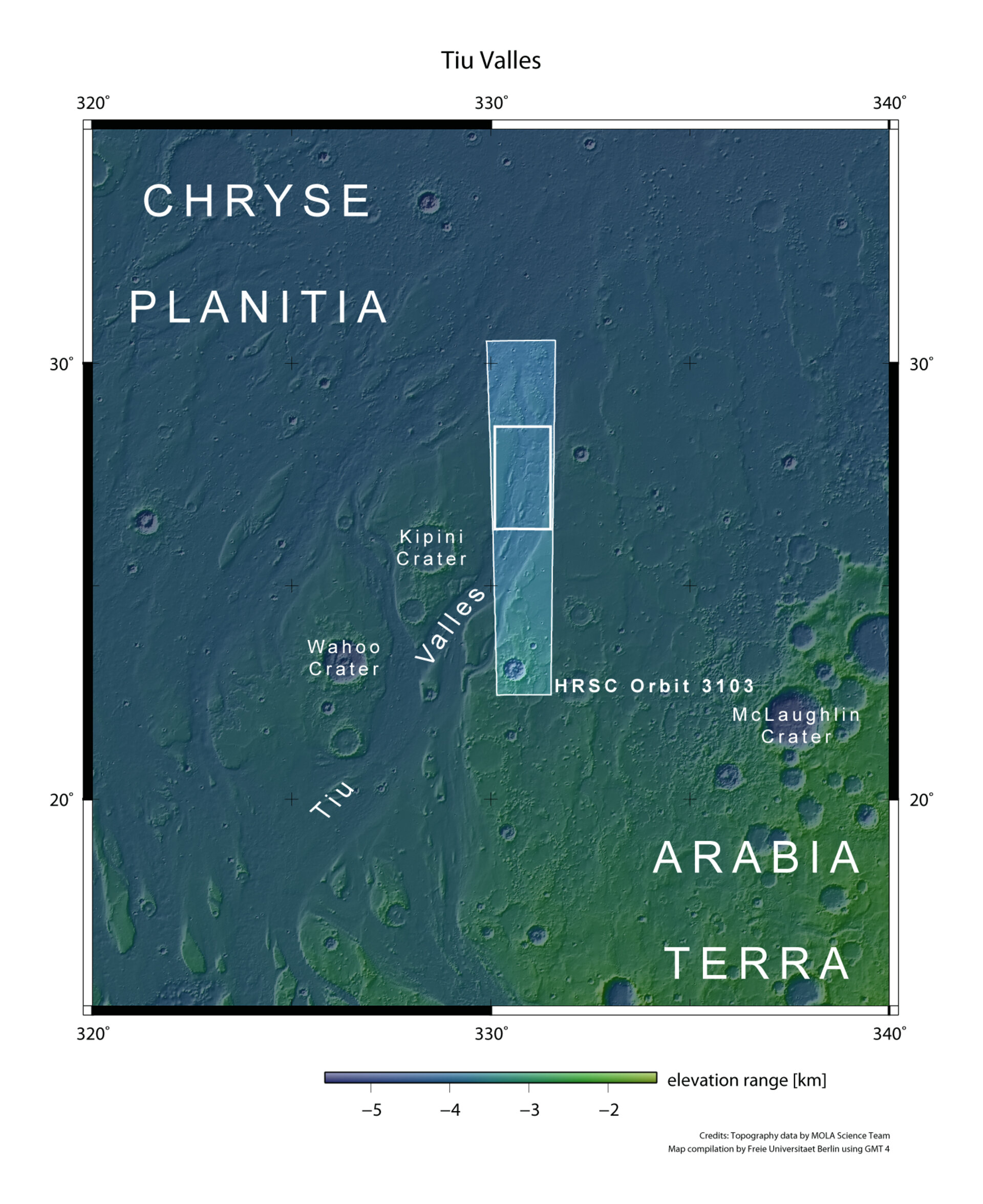 Map showing Tiu Valles in context