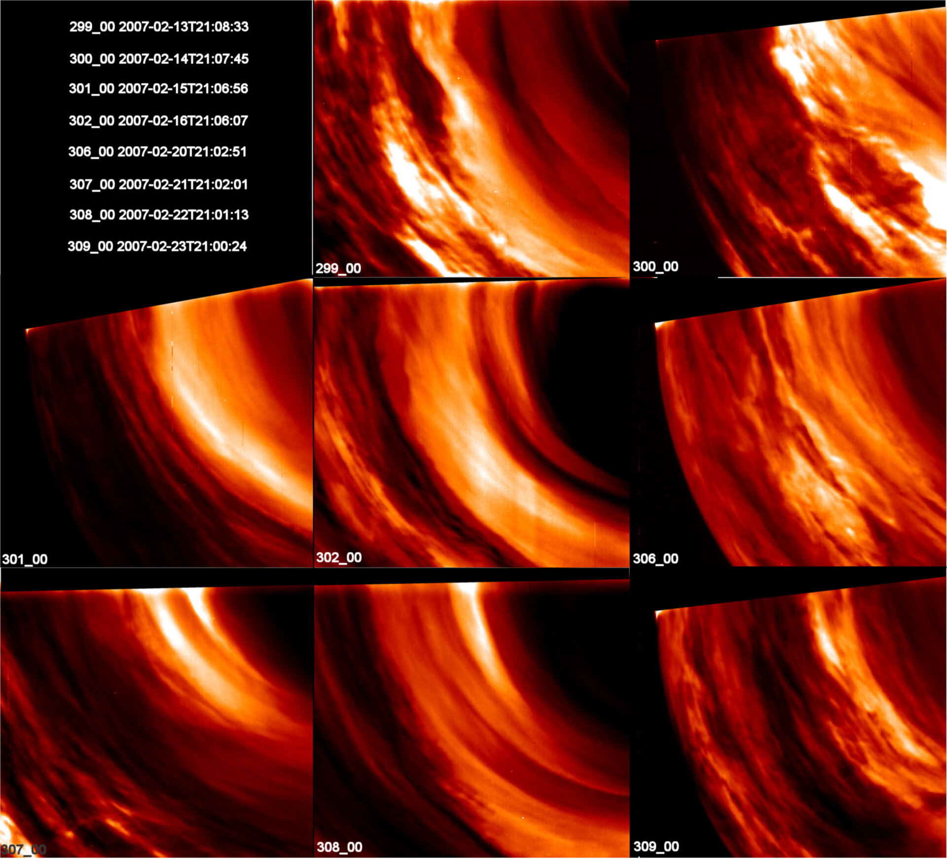 A atmosfera volátil de Vénus (imagem a cores)
