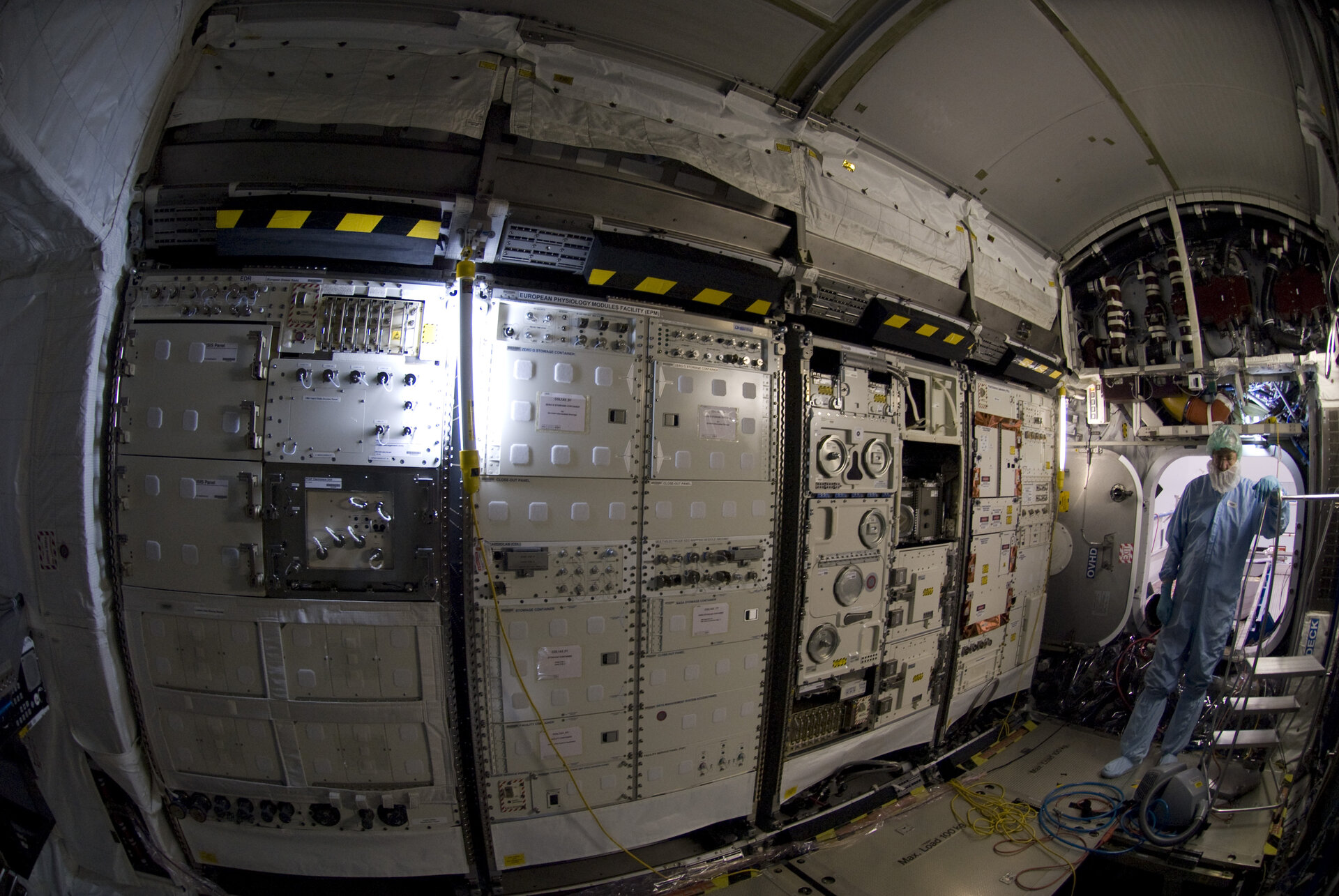 Interior view of the European Columbus laboratory