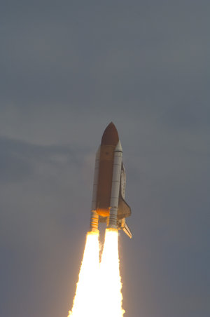 Successful lift-off of Space Shuttle Discovery from Cape Canaveral