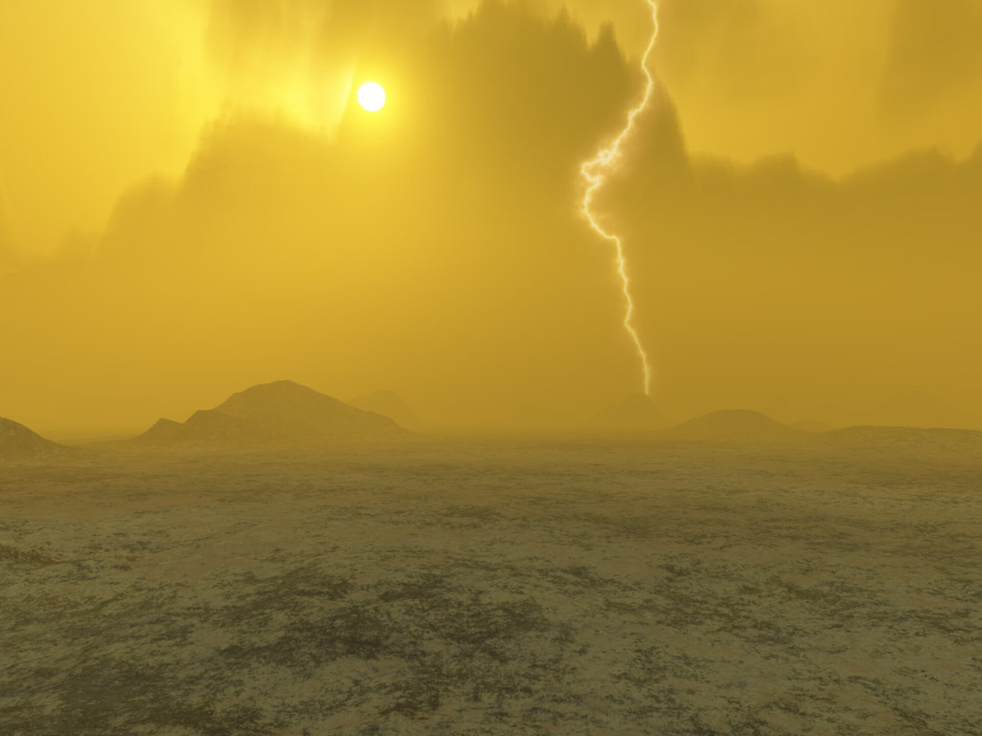 Artist’s concept of lightning on Venus