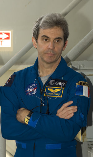 ESA astronaut Léopold Eyharts during final training ahead of the STS-122 mission to deliver the European Columbus laboratory