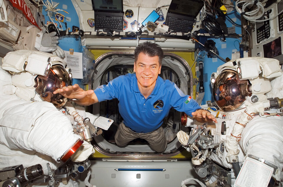 Paolo Nespoli à bord de l'ISS