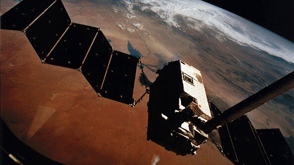 Eureca's solar panels unfolding