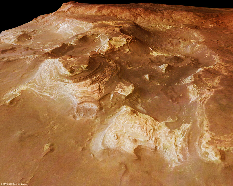 A perspective view of Terby crater
