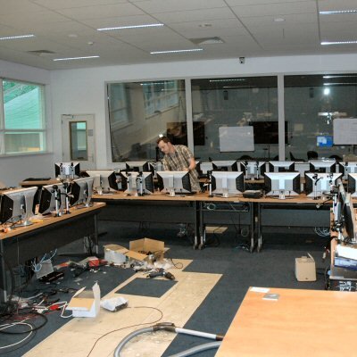 Installation of the computer equipment progresses