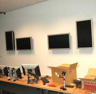 Wall screens used to display additional information