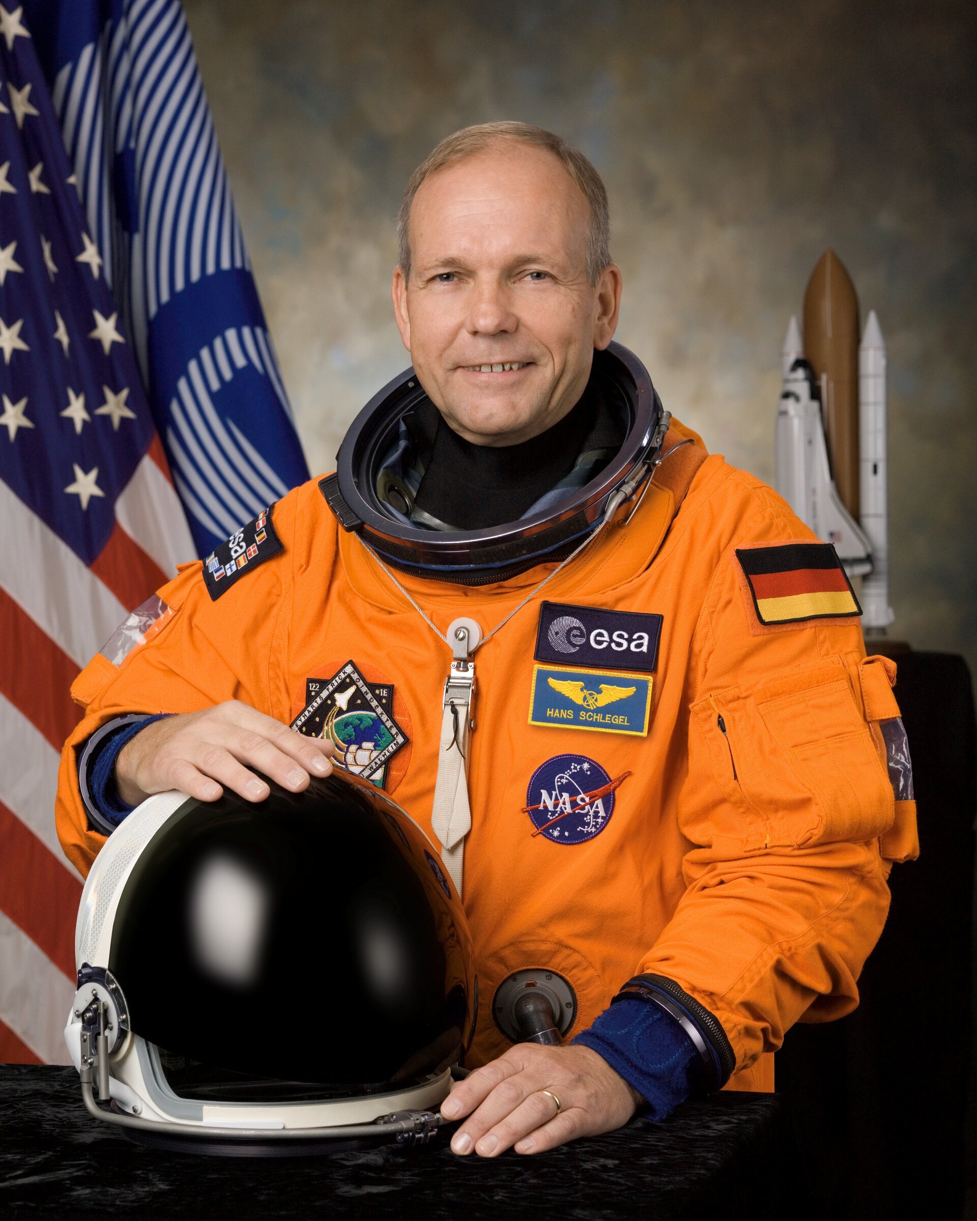 ESA astronaut Hans Schlegel