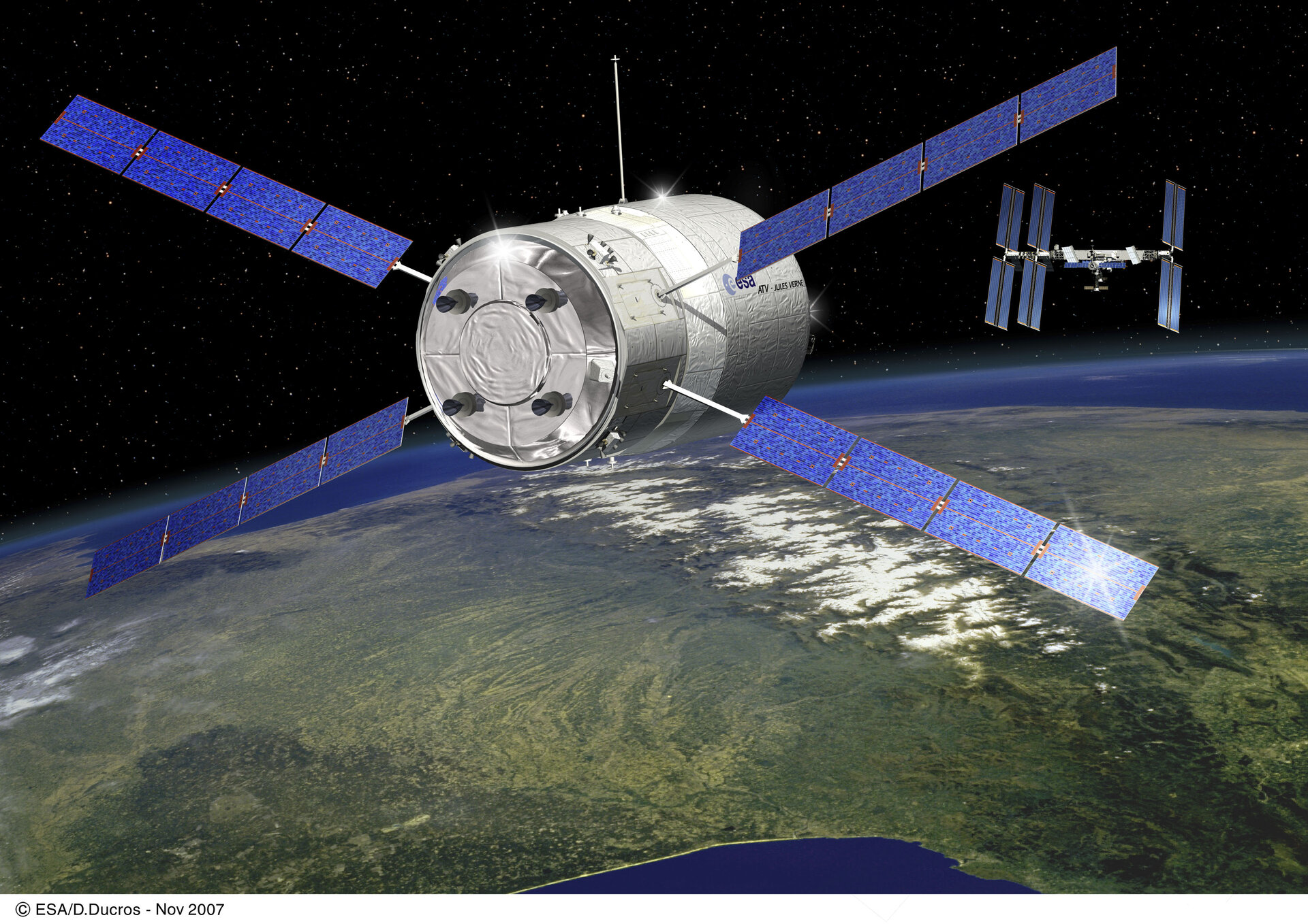 Artist's impression of ATV docking