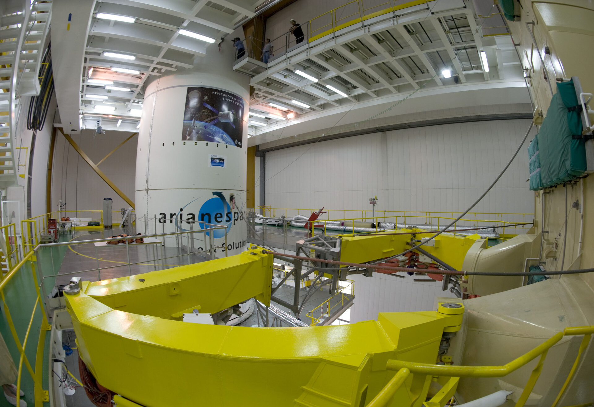 Close-up view of the Ariane 5 ES-ATV launcher