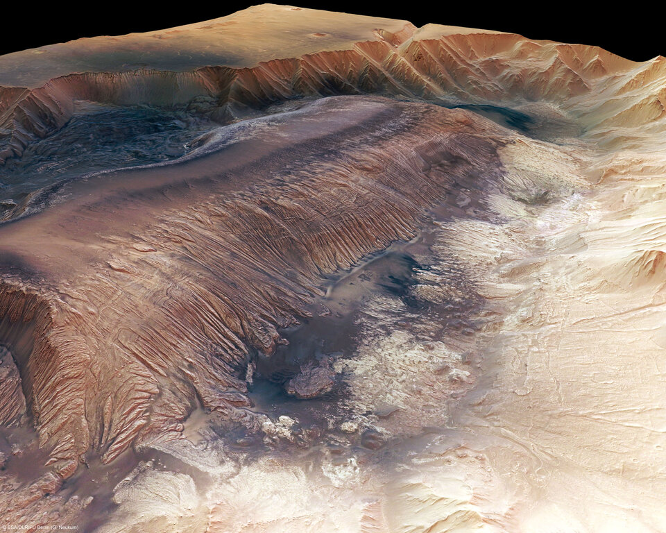 Hebes Chasma, perspective view