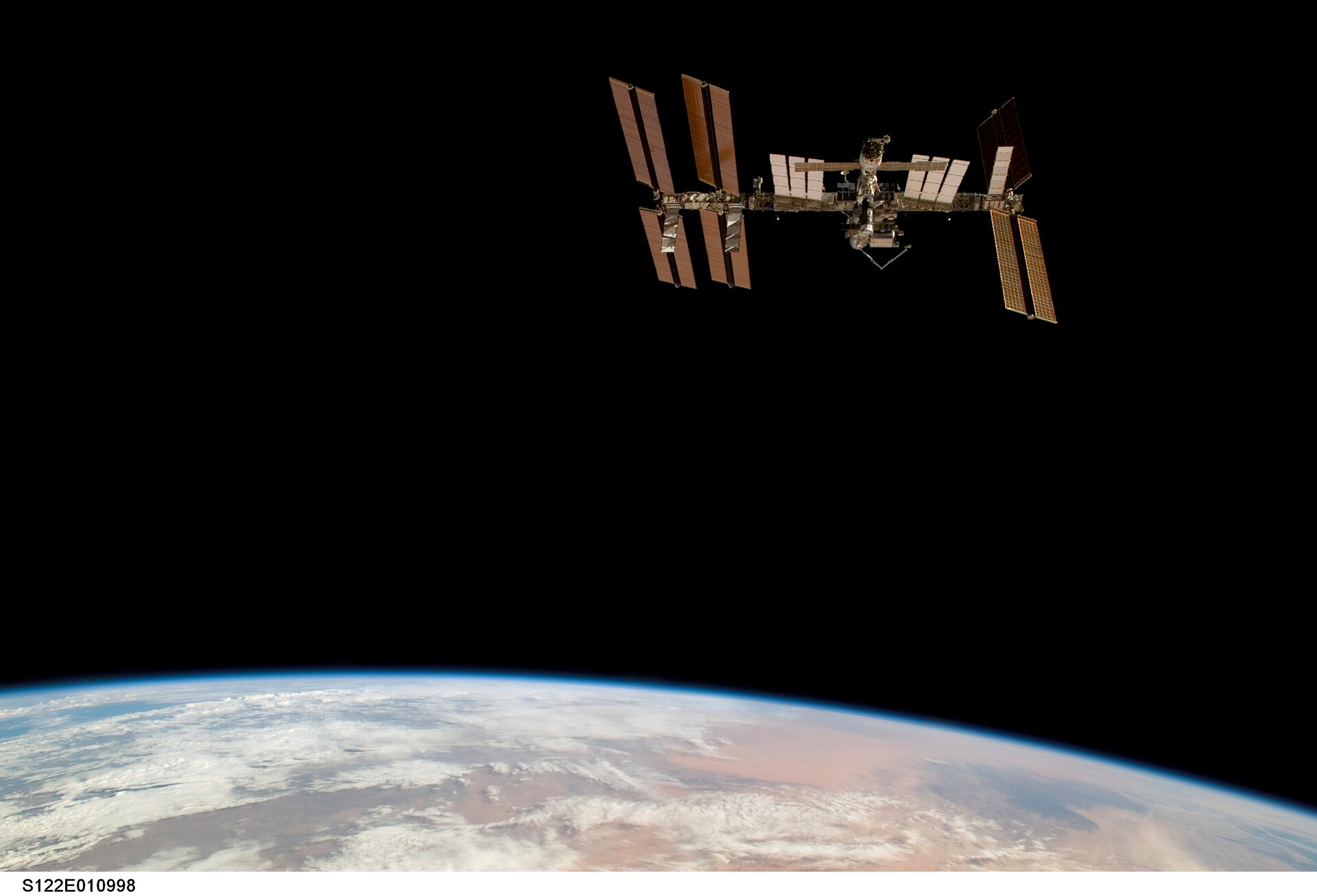 International Space Station seen from Space Shuttle Atlantis