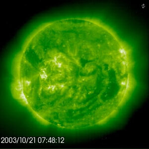 Solar flare caught by SOHO