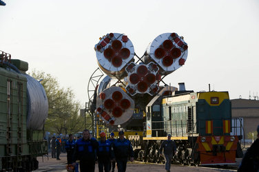 Soyuz-Fregat launch vehicle carrying GIOVE-B