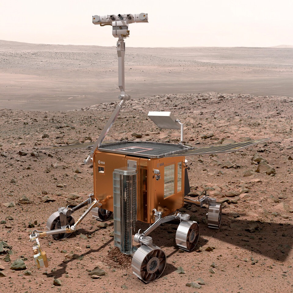 In 2013 wordt ExoMars gelanceerd: onbemande rovers zijn voorlopers van bemande missies naar Mars