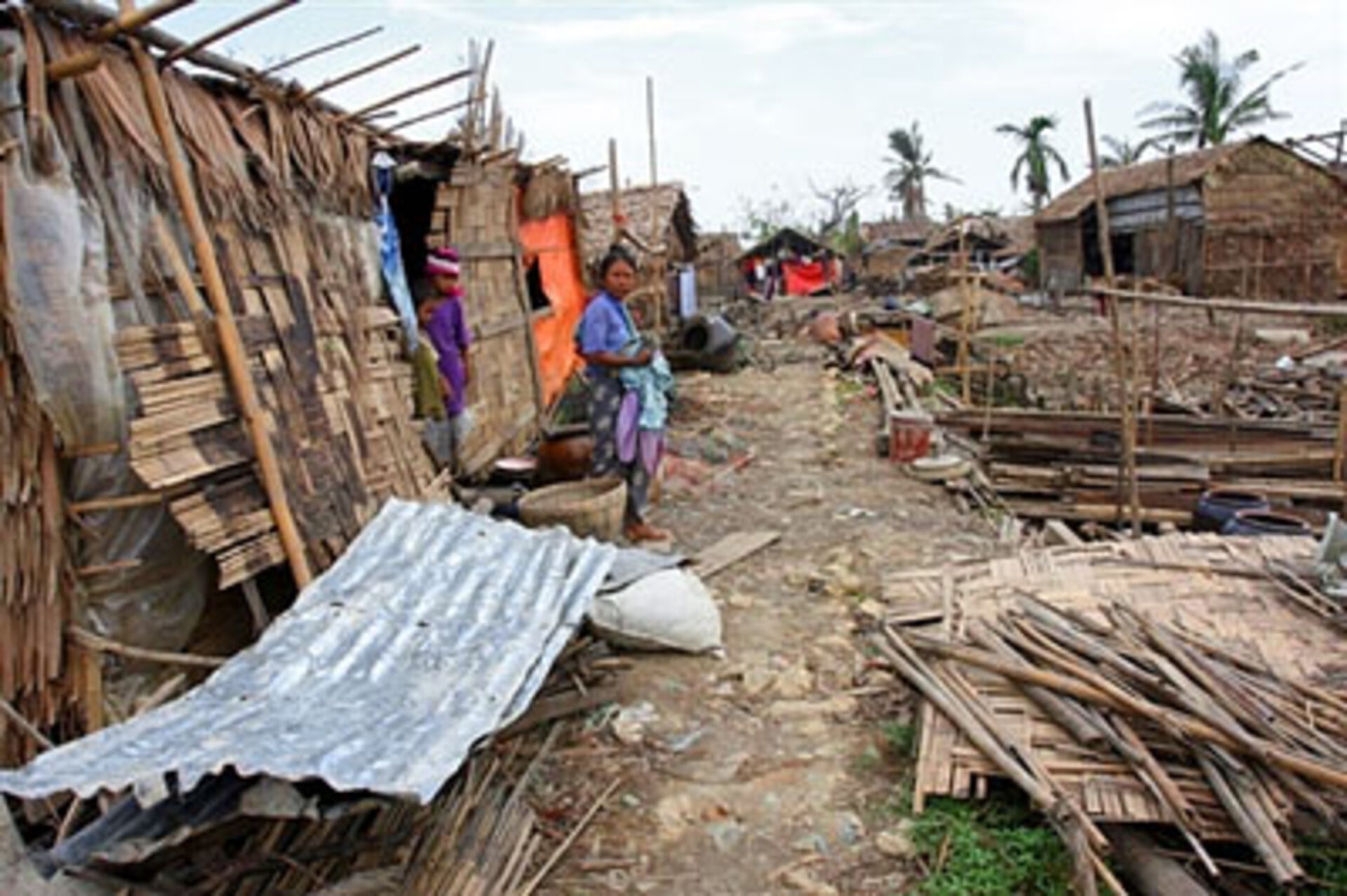ESA - The town of Labutta after Cyclone Nargis devastated Myanmar's Irrawaddy Delta
