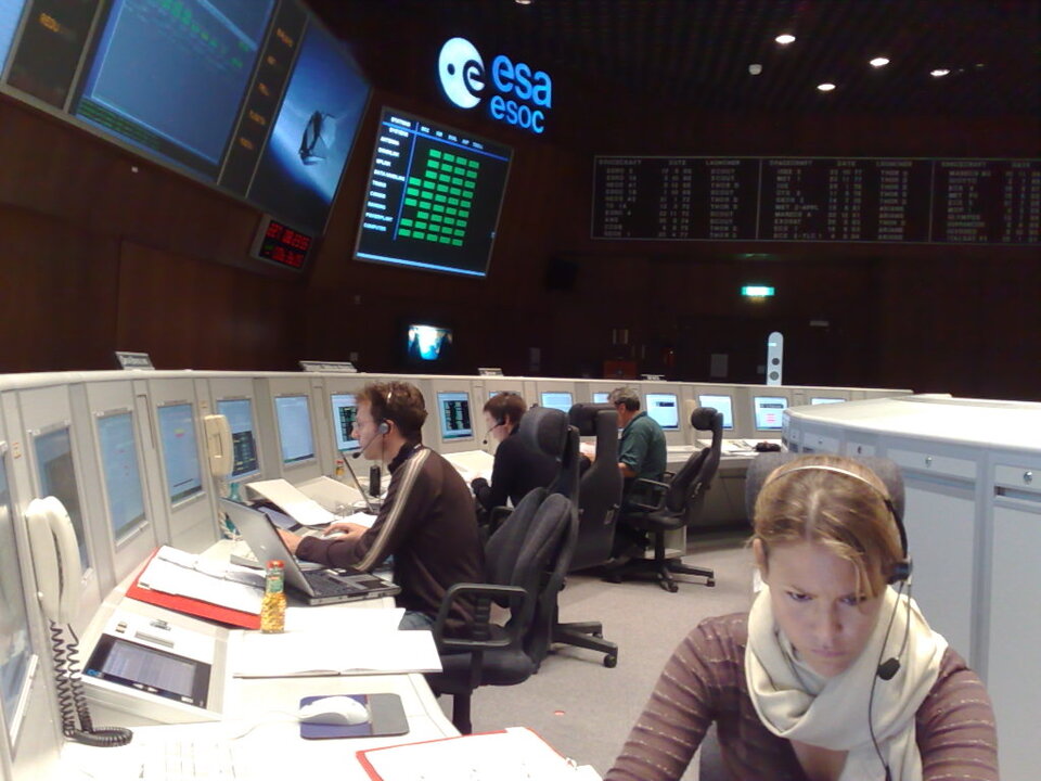 Das ESOC-Team beim Training für die GOCE-Mission