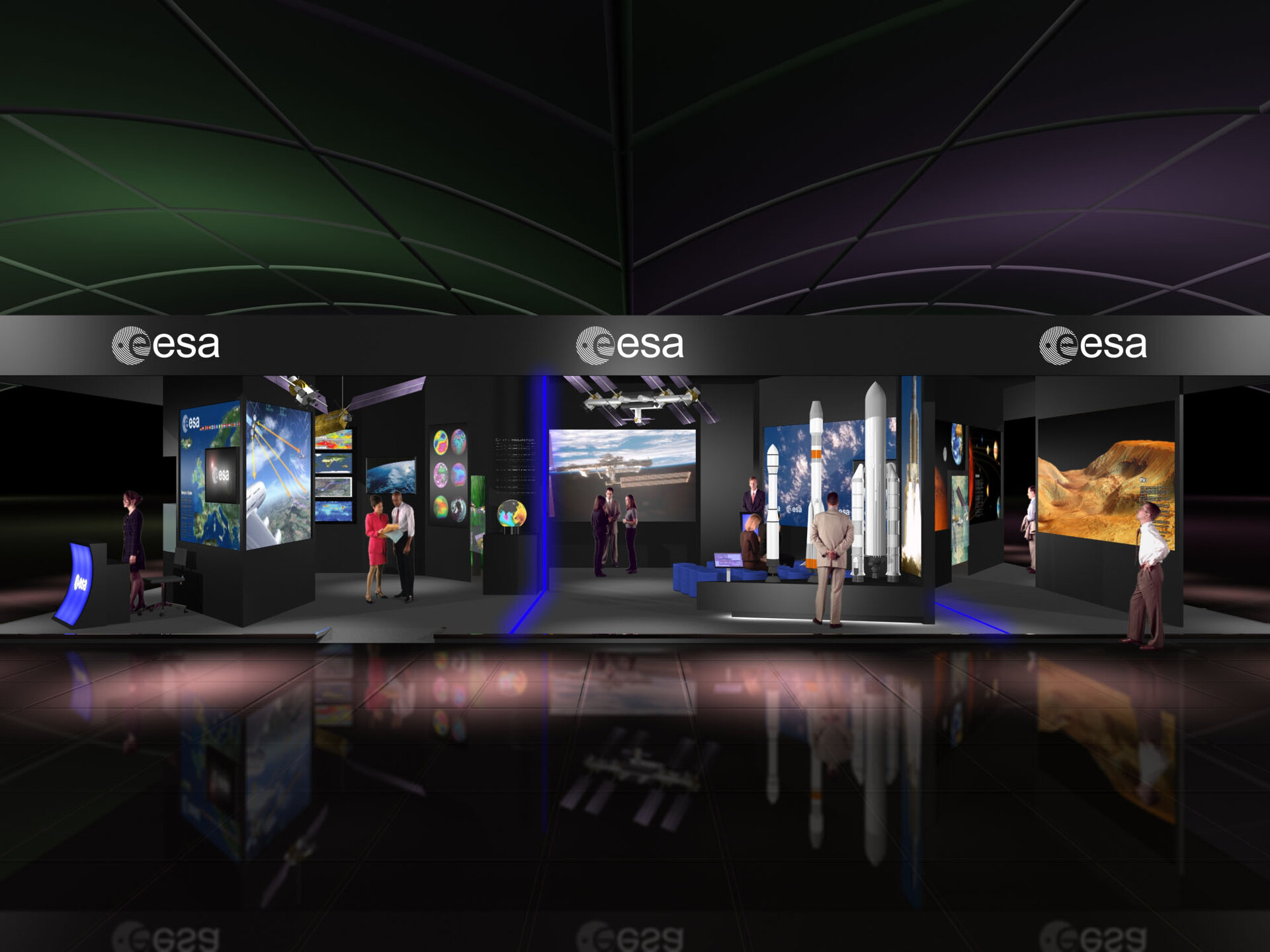 Artist's view of ESA exhibition, IAC 2008