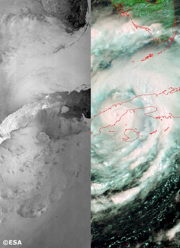 Hurricane Ike captured by Envisat