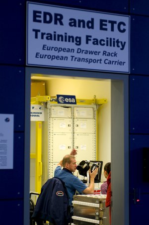 ESA astronaut Frank De Winne during training for the Neurospat experiment at EAC