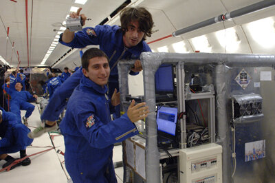 Students working in Zero-G