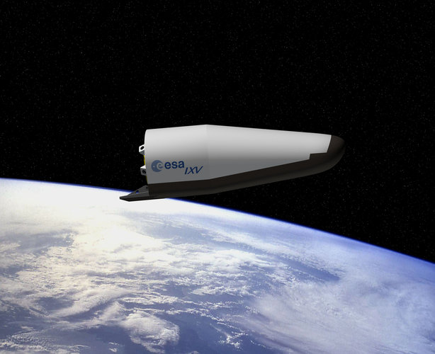 Artist impression of ESA's Intermediate eXperimental Vehicle (IXV)