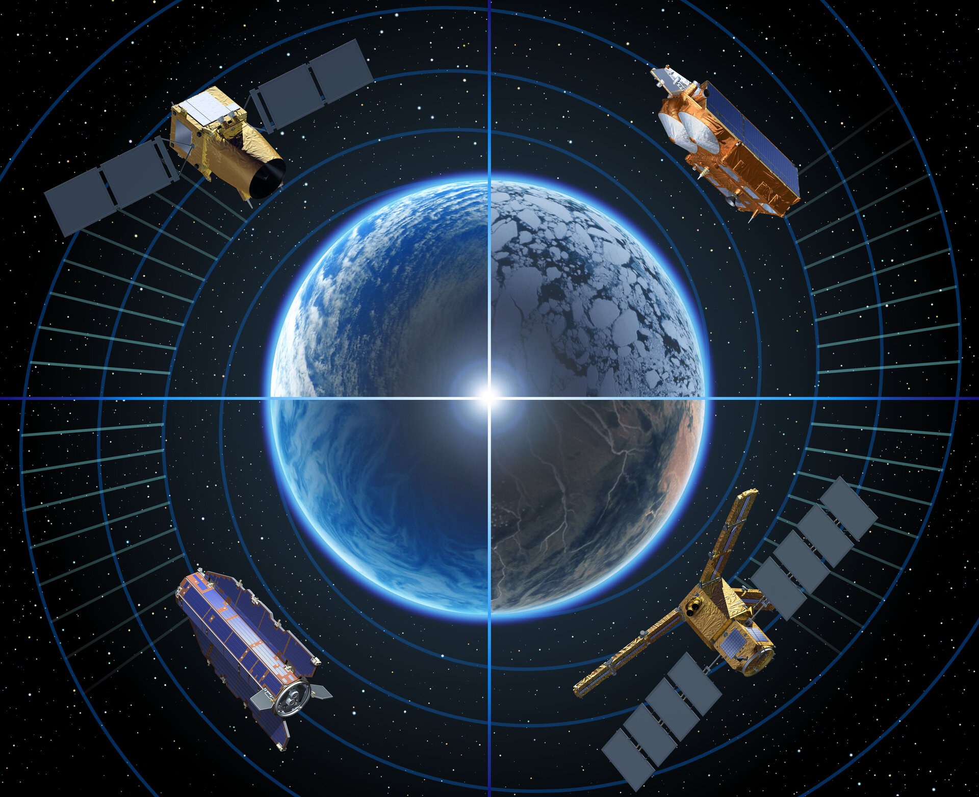 First four Earth Explorer missions:  ADM-Aeolus, CryoSat-2, SMOS, GOCE