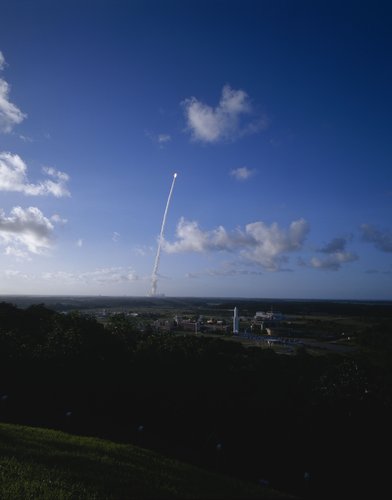 Launch of an Ariane 5 from Kourou, Europe's Spaceport in French Guiana