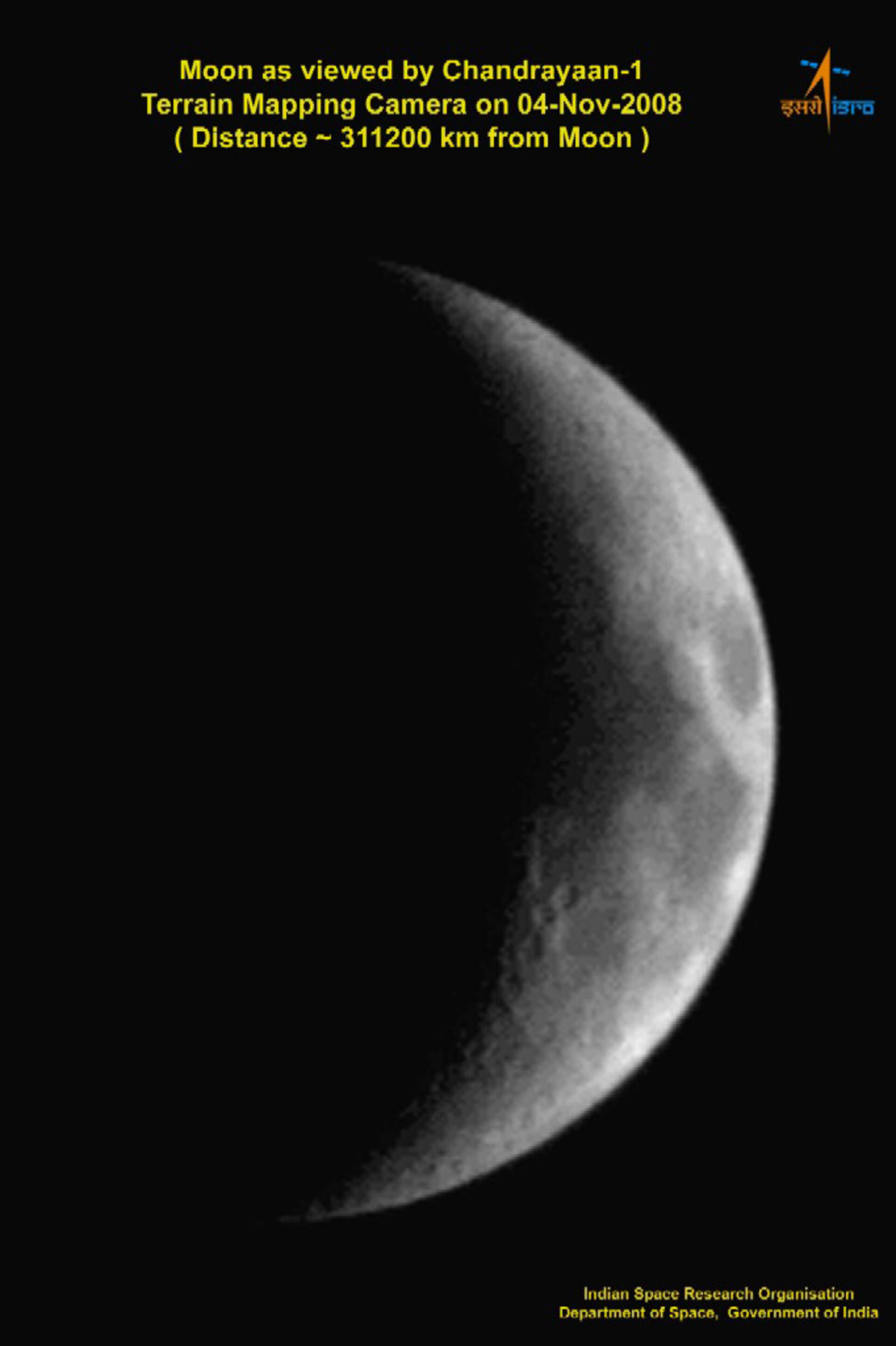 The Moon, seen by Chandrayaan-1