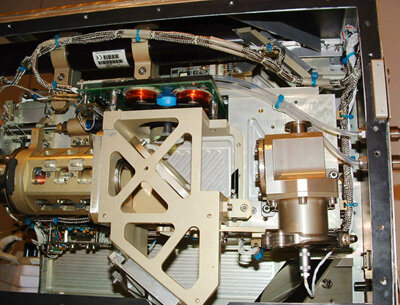 Ansicht der Hauptbestandteile des FTIR-Interferometers
