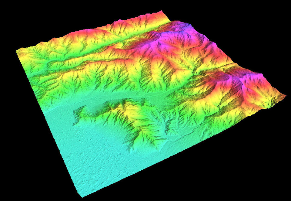 PRISM 3D map of Paesana, Italy