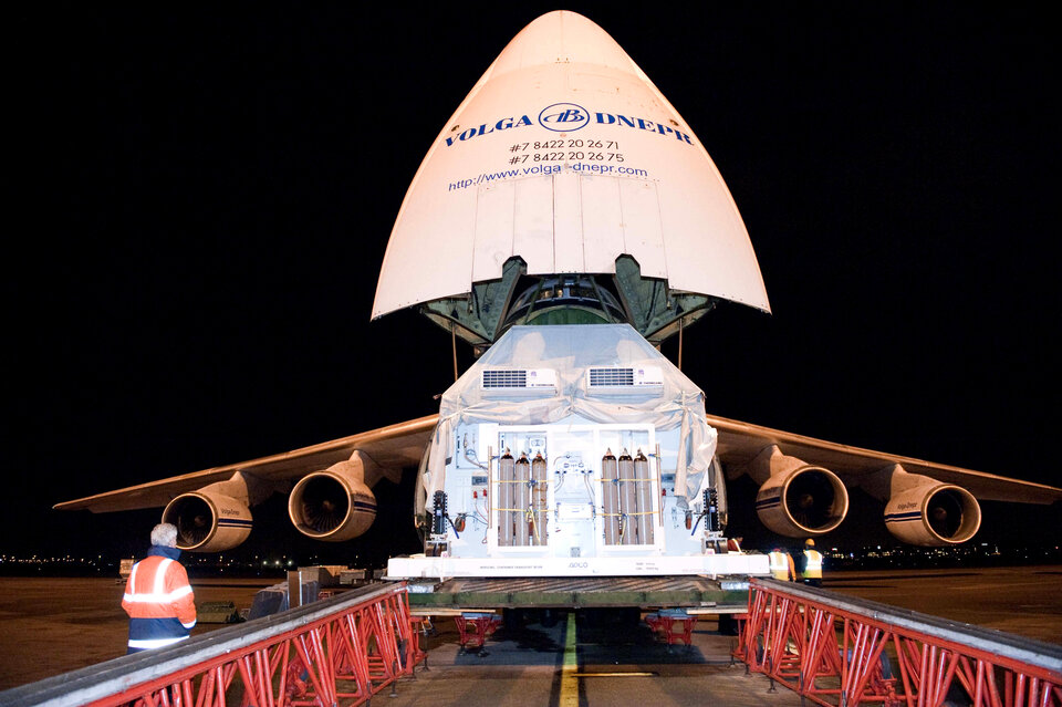 Antonov plane with Herschel on board